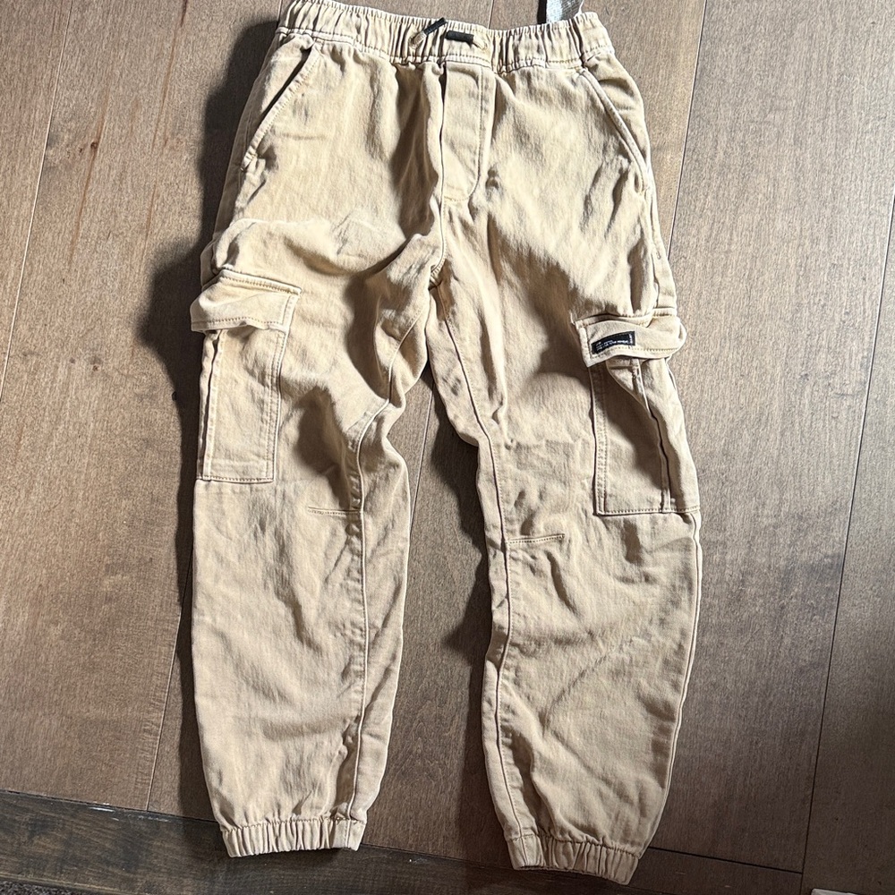 Zara Kids Tan Cargo Joggers